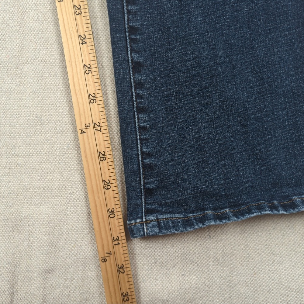 Pistola Jeans Womens 14W Blue High Rise Straight Dark Wash Stretch - Picture 5 of 15